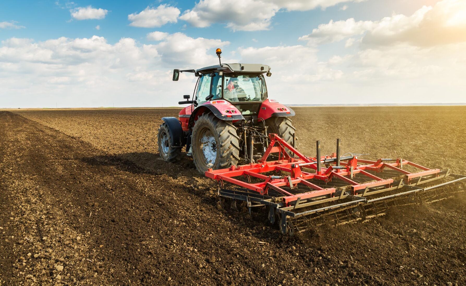 Ground preparation activities for future crops.