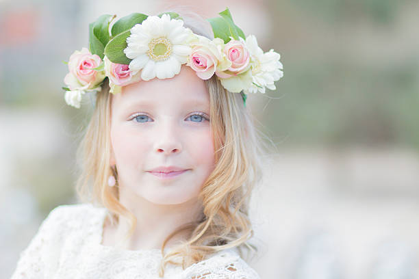 Crown of the natural flower for First Communion in events natural flowers